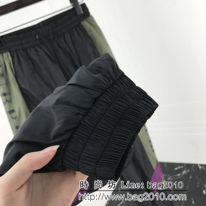 BURBERRY巴寶莉 18秋冬新款 速幹運動面料 防水輕薄 拼色夾克套裝 男女同款 ydi1639